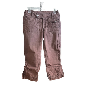 Patagonia Women Cotton Crop Capri Pants Size‎ 6 Roll up Tan Crop Hiking